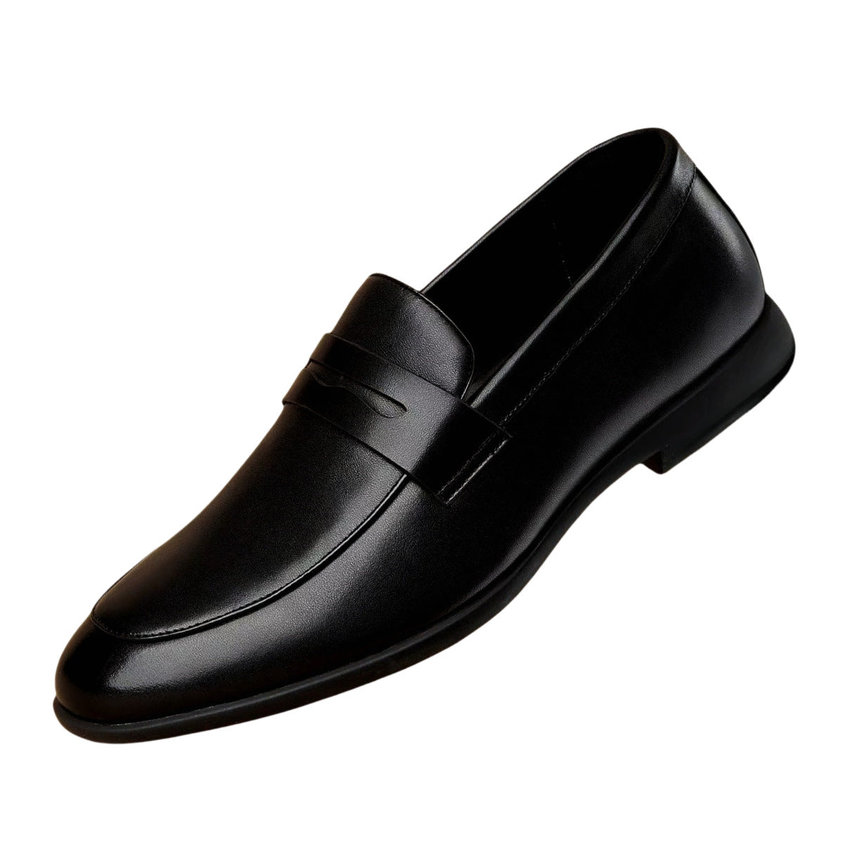 Mens Breathable Leather Shoes with Soft Soles for Casual Wear