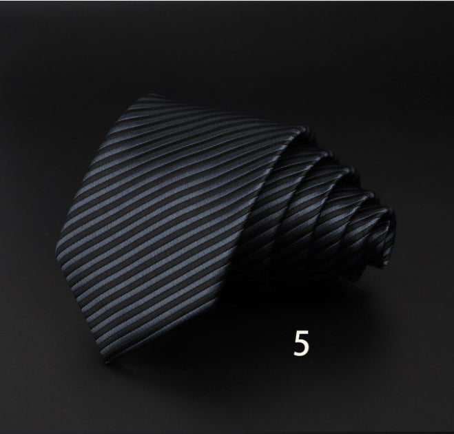Men's Striped Tie - British Gentleman Polyester Fiber Collection - Neon North Clothing