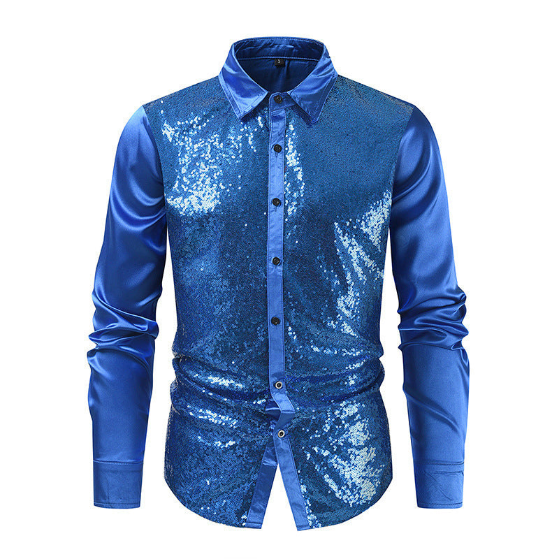 Men's Disco Shirt Slim Fit - Multi-color Style for Ultimate Party Vibes
