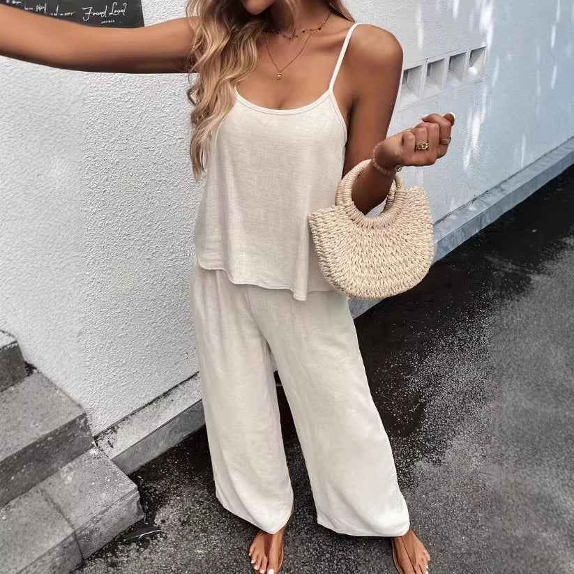 Women's Casual Resort Two-Piece Set - Stylish Women's Casual Resort Wear