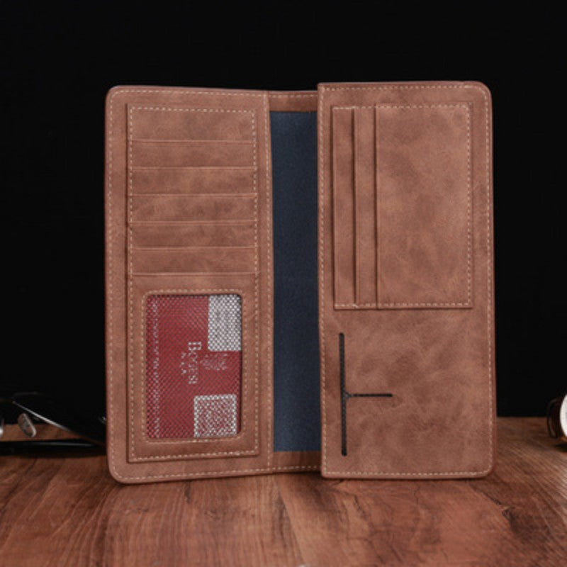Monedero/Cartera de piel auténtica estilo monedero