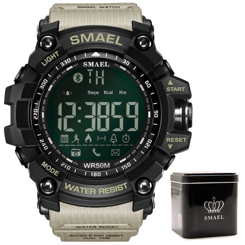 Mens Military Smartwatch - Waterproof LED Digital Chronograph with Multifunction Features - Neon North Clothing