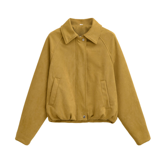 Suede Pilot Jacket - Neon North Clothing