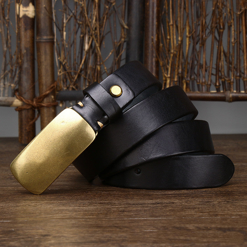 3.3CM Wide Leather Belt for Men - Thick and Durable Design - Neon North Clothing