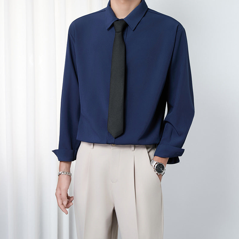 Versatile Wrinkle Free Business Casual Shirt - Relaxed Fit for Easy Style