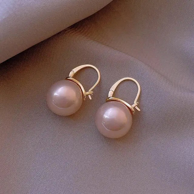 Classic Elegant Imitation Pearl Drop Earrings - Neon North Clothing