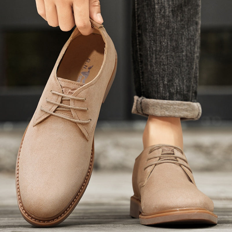 Retro Martin Leather Shoes Suede in British Style