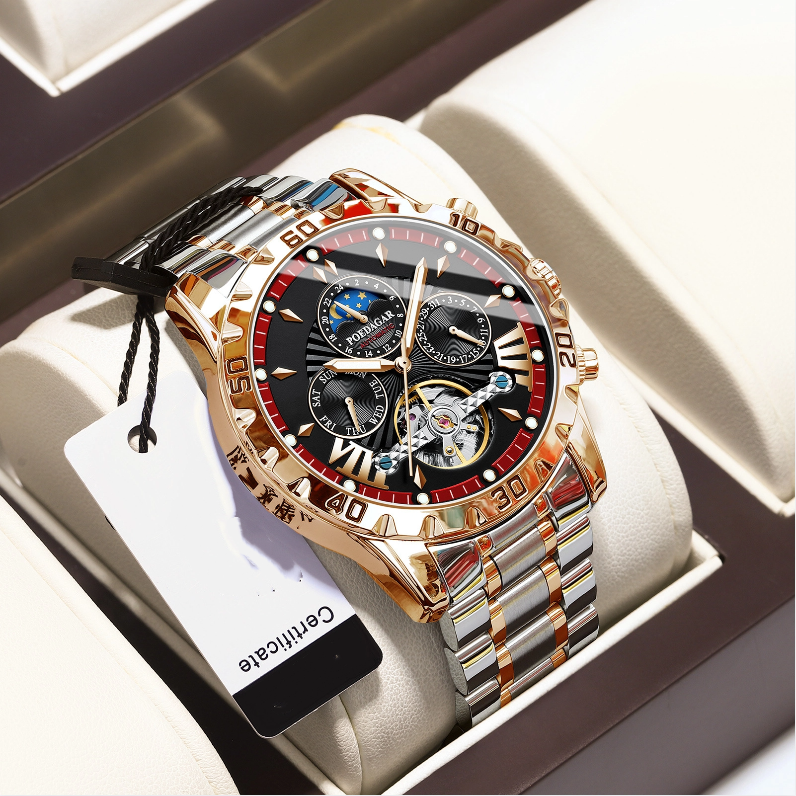 POEDAGAR Swiss Brand Waterproof Automatic Mechanical Luxury Watch for Men - Neon North Clothing