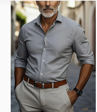 Men's Slim-Fit Professional Shirt - Cool Business-Style Fit