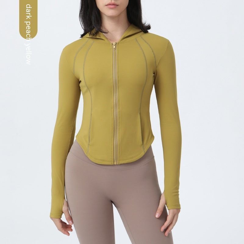 Chaqueta de yoga y deportiva para mujer con forro polar