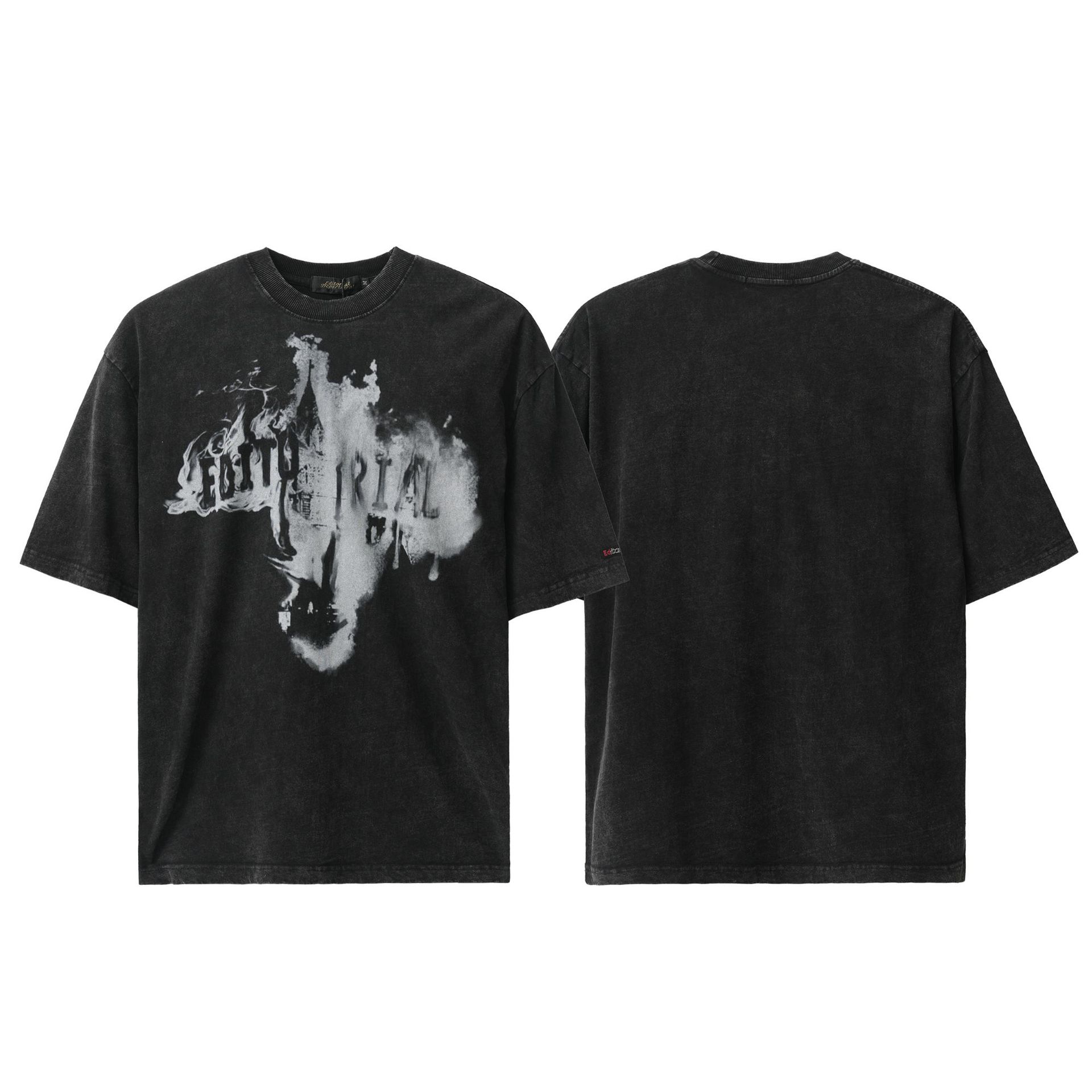 Pure Cotton Smoke Graphic T-Shirt - Stylish Short Sleeve Comfort - Neon North Clothing