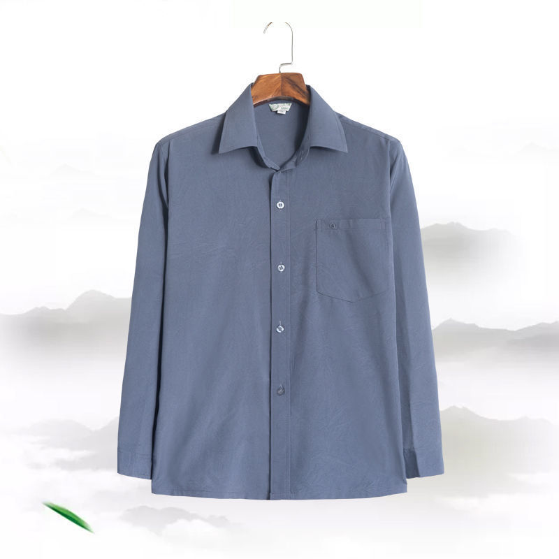 Men's Casual Long Sleeve Shirt - Stylish Loose Fit Regular Shirt for Everyday Wear