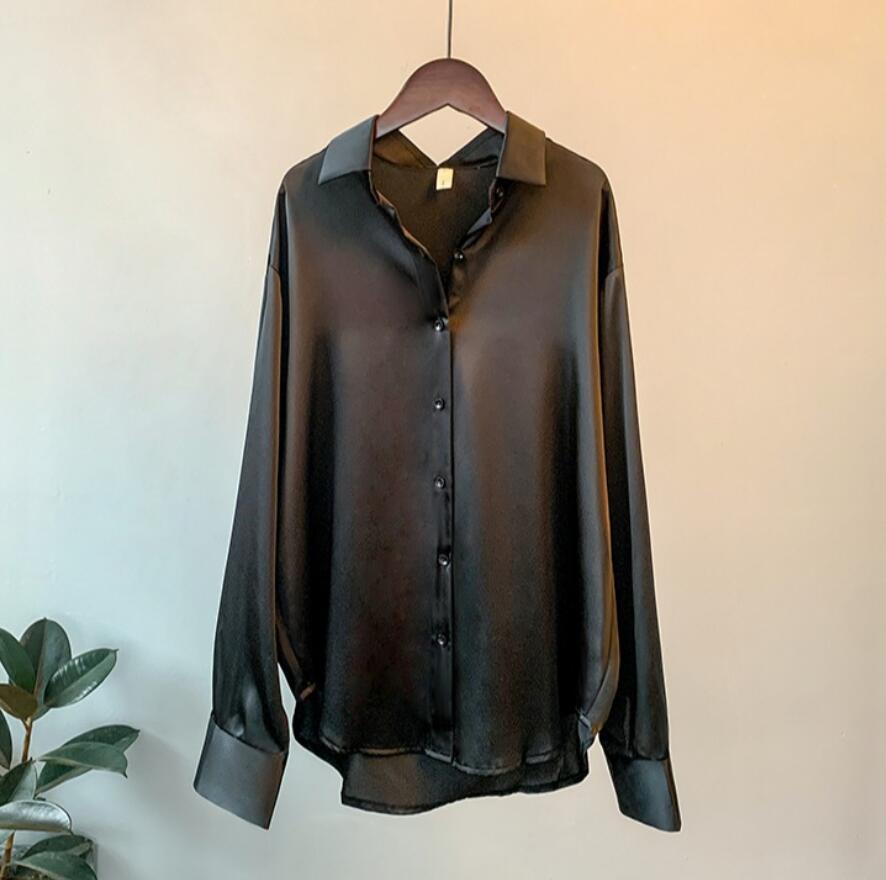 Vintage Shirts Female Buttons Loose Oversized Retro Blouses Tops - Neon North Clothing