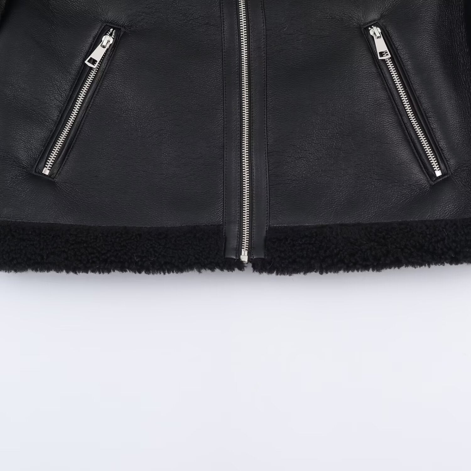 Casual Stand Collar Loose Fit Leather Reversible Jacket - Neon North Clothing