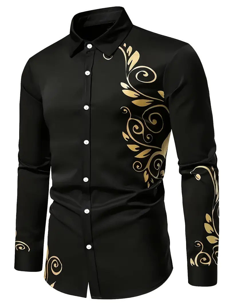 3D-Printed Long-Sleeve Shirt - Slim Fit Design for Effortless Style, No Iron Needed