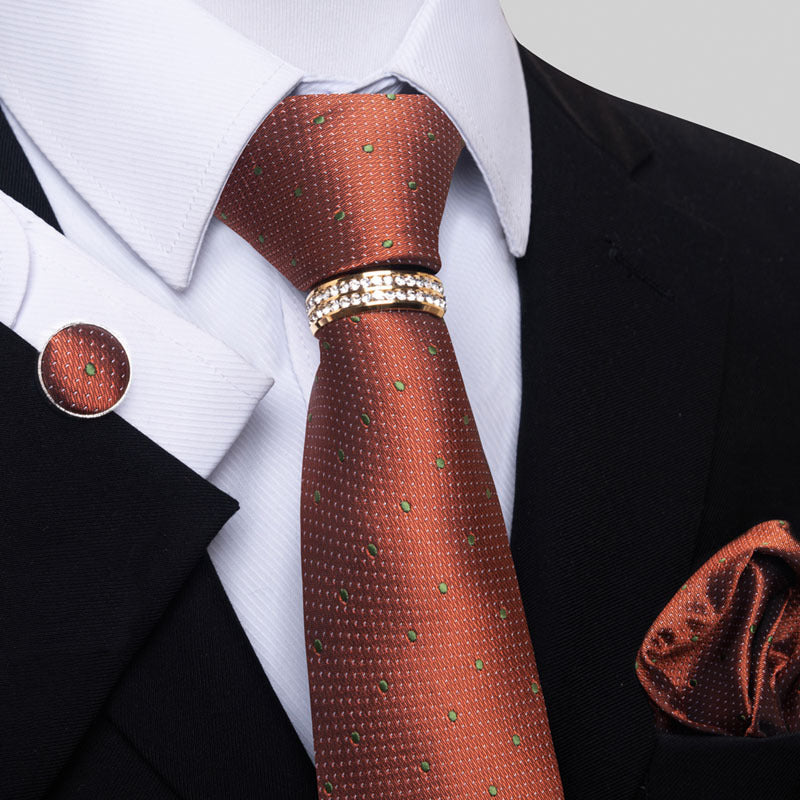 Multi Colored Striped Tie Set with Floral Design for Men - Neon North Clothing