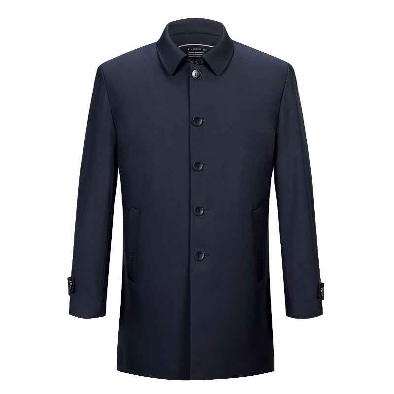 High-end Business-Casual Trench Coat for Men - Mid-Length Outerwear