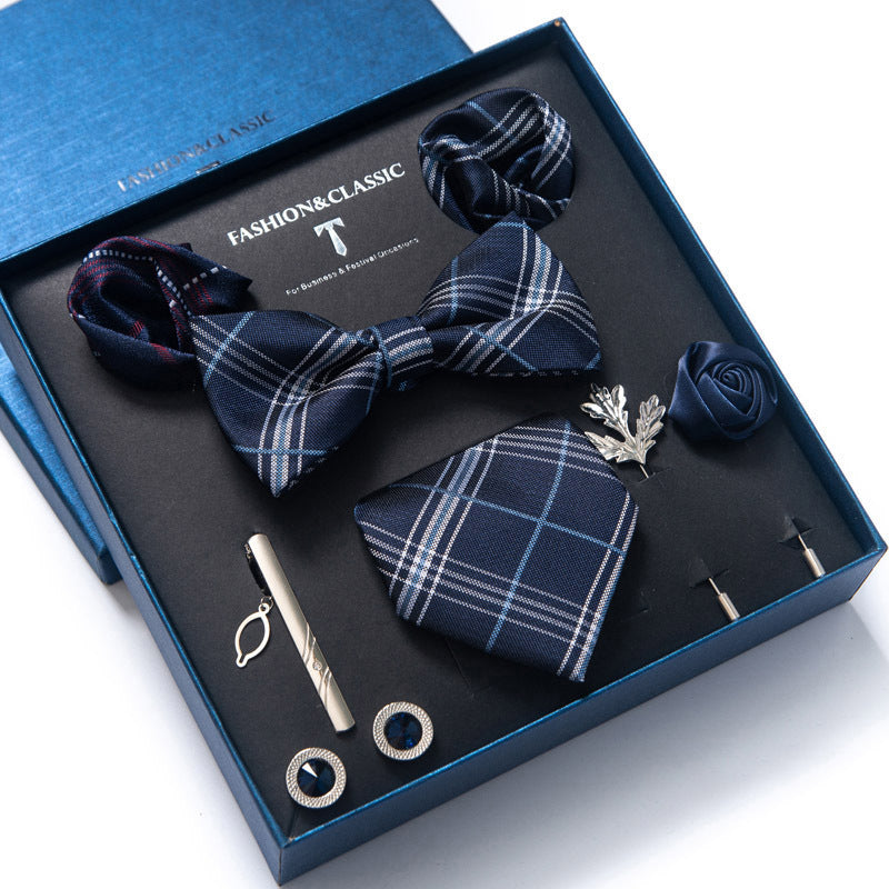 Tie 8-Piece Bow Tie and Necktie Set for Men