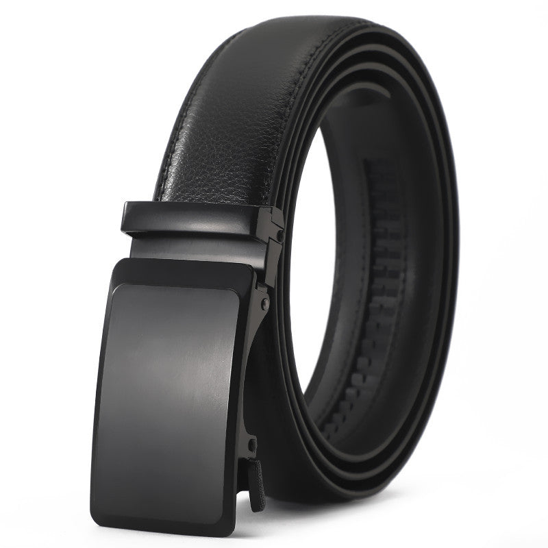 Mens Leather Belt Automatic Buckle - Genuine Leather for Comfort and Style - Neon North Clothing