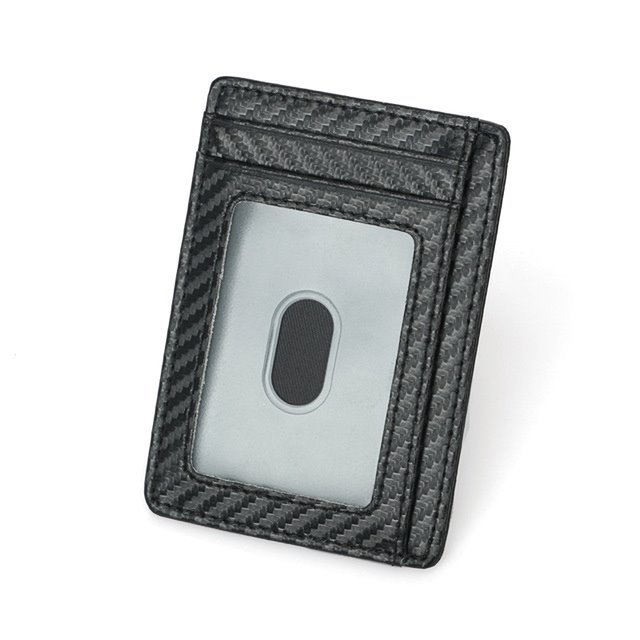 Black RFID Business Card Holder Wallet