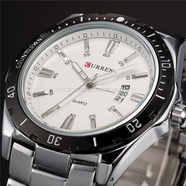 Luxury Waterproof Quartz Watch - Full Steel Analog Waterproof Timepiece - Neon North Clothing