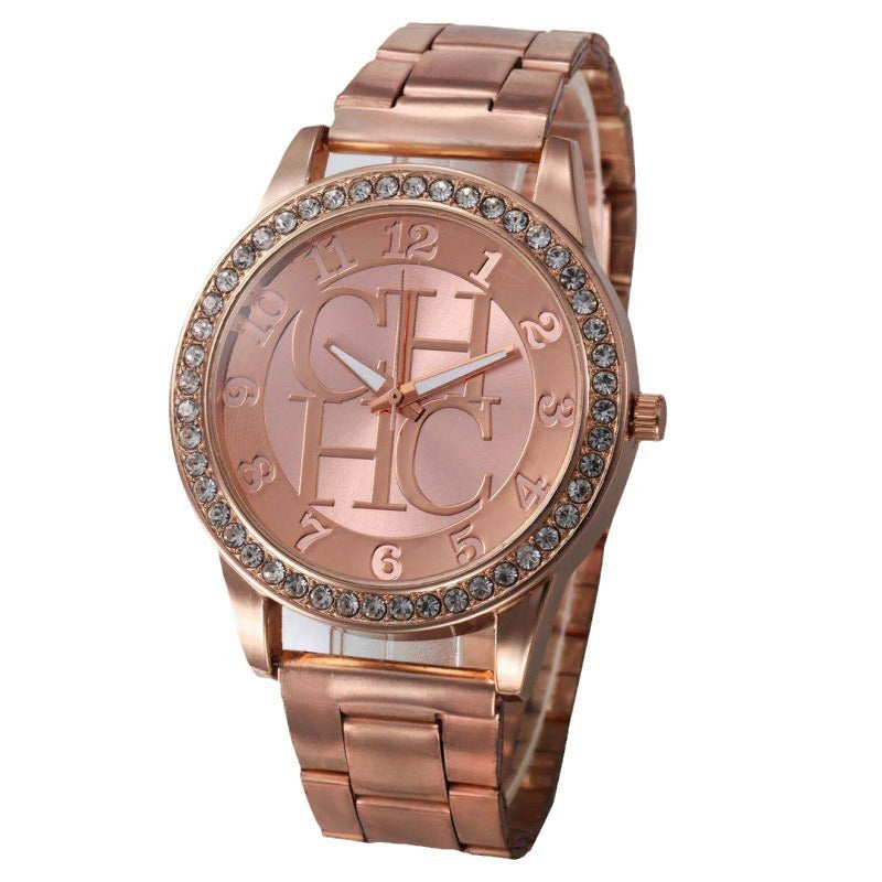 MK Alloy Diamond-Embedded Men's Wristwatch - Neon North Clothing