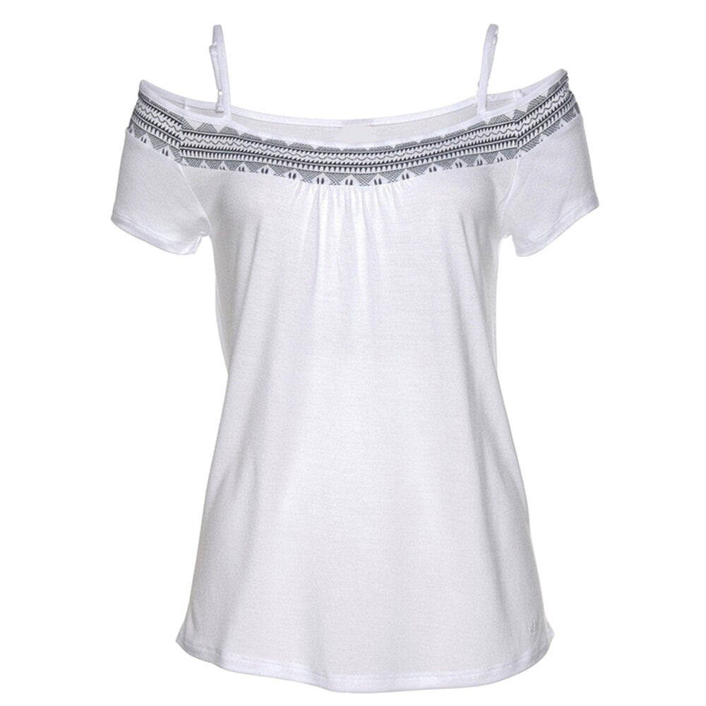 Beach Style Spaghetti Straps Blouse with Adjustable Features - Neon North Clothing
