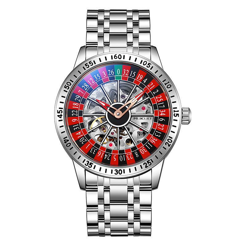 MUKUO Wooden Wide Gamble Plate Men's Fully Automatic Mechanical Watch - Neon North Clothing