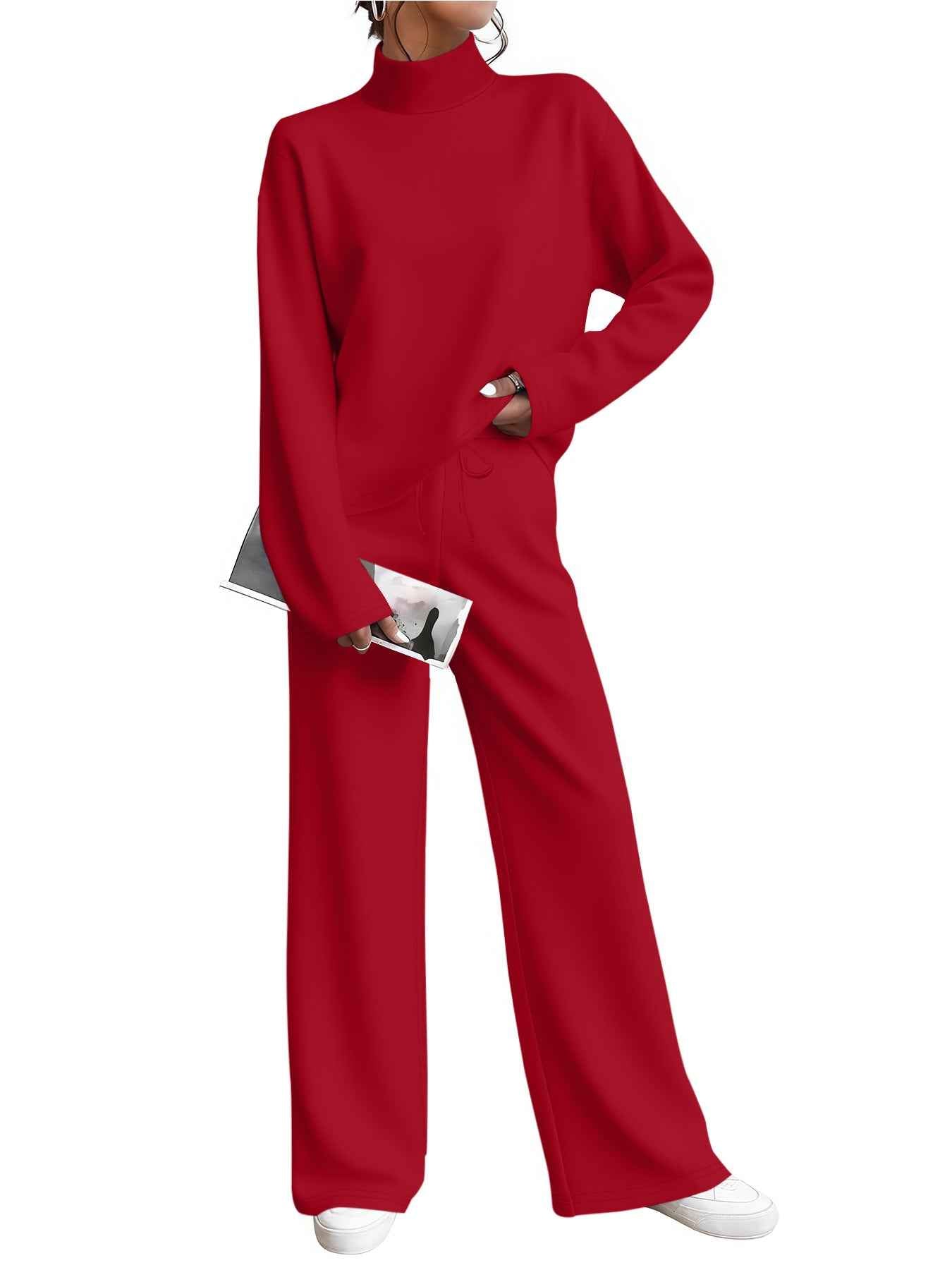 Solid Color T-Shirt Pants Set - Comfortable Two-Piece Outfit