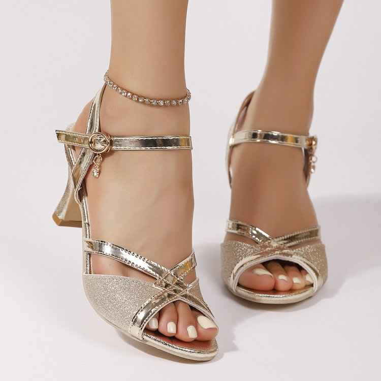 Sequin High Heels For Women Summer Style
