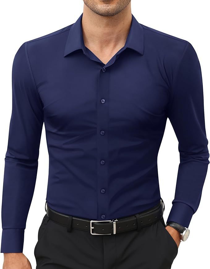 Mens Slim-Fit Work Shirt for Effortless Style