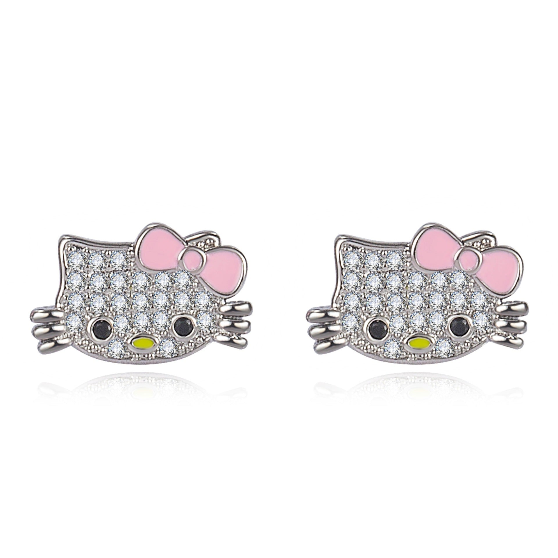 Kitty Cat Necklace and Earring Set - Neon North Clothing