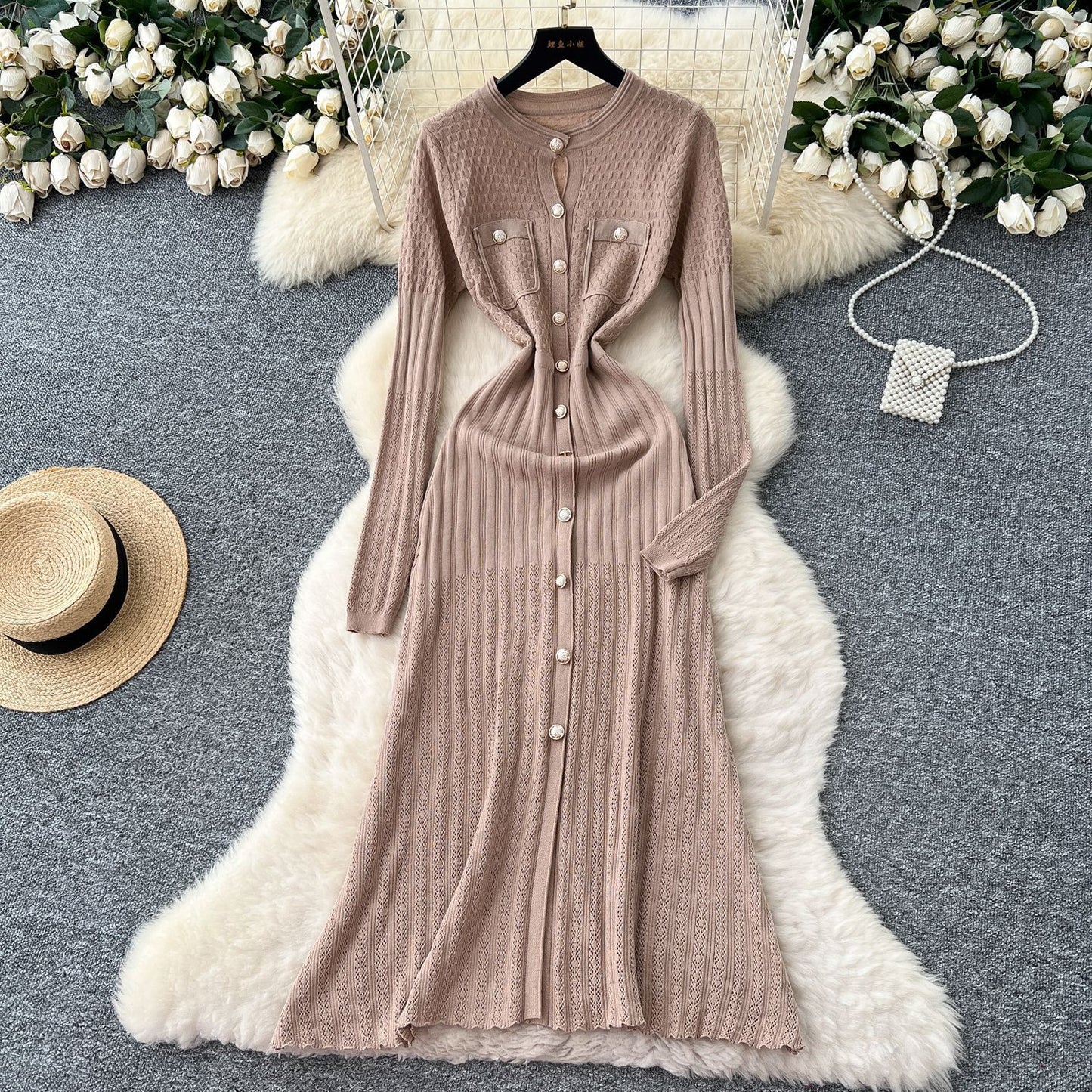 Stretch Knit Round Neck Sleeveless Fitted Women's Dress - Neon North Clothing