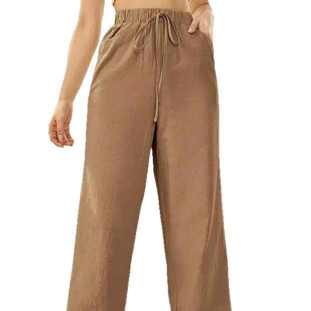 Elastic Waist Casual Trousers for All-Day Comfort