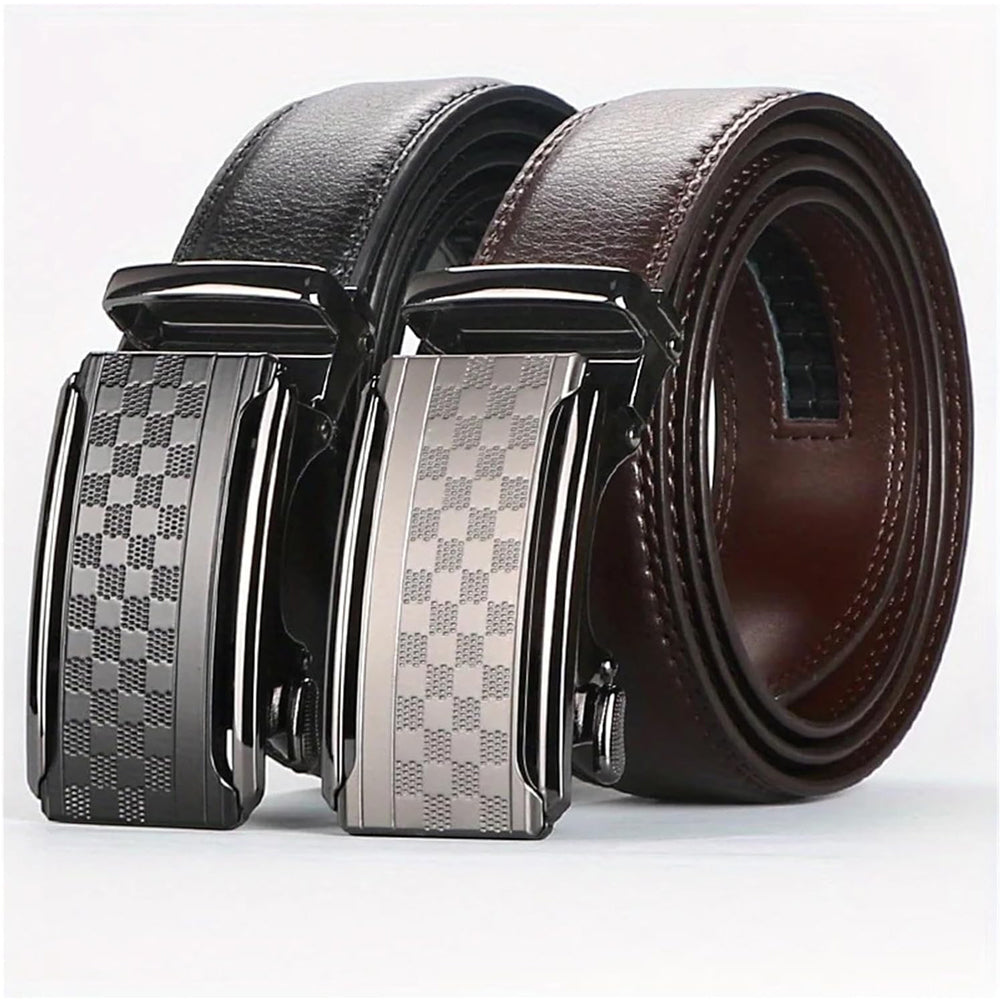 Men Belt Leather Belt For Men With Anti-Scratch Buckle Control Design For Formal Work Or Casual - Neon North Clothing