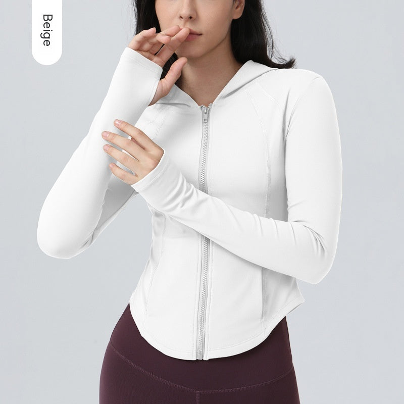 Chaqueta de yoga y deportiva para mujer con forro polar