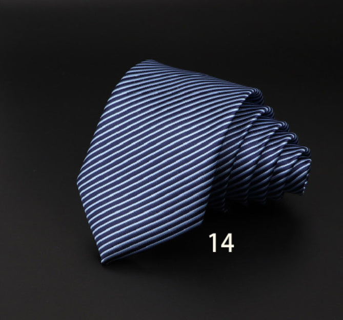 Men's Striped Tie - British Gentleman Polyester Fiber Collection - Neon North Clothing