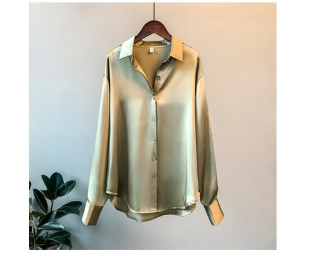 Vintage Shirts Female Buttons Loose Oversized Retro Blouses Tops - Neon North Clothing
