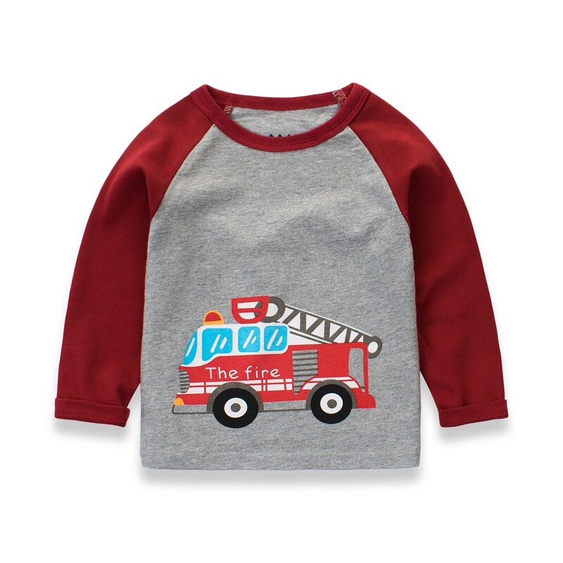 Long Sleeve Excavator Sweatshirt for Kids - 1 to 7 Years Boys and Girls, Solid Cotton - Neon North Clothing