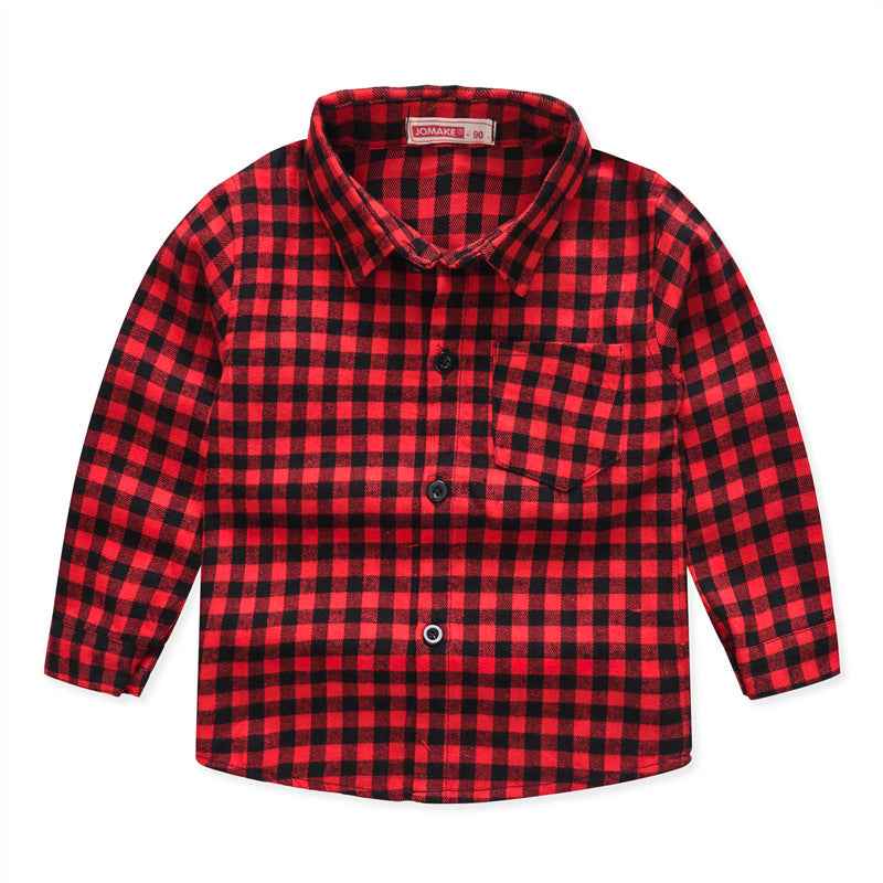 Boys Button-Up Shirt with Pattern for a Handsome Look