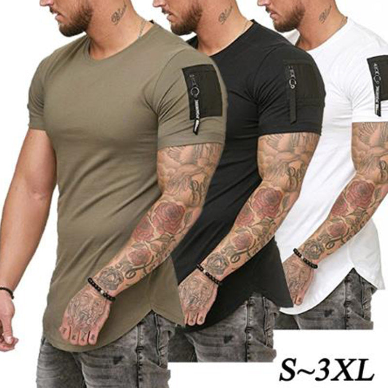 Sports Slim T-Shirt - Solid Color Round Neck Short Sleeve Tee - Neon North Clothing