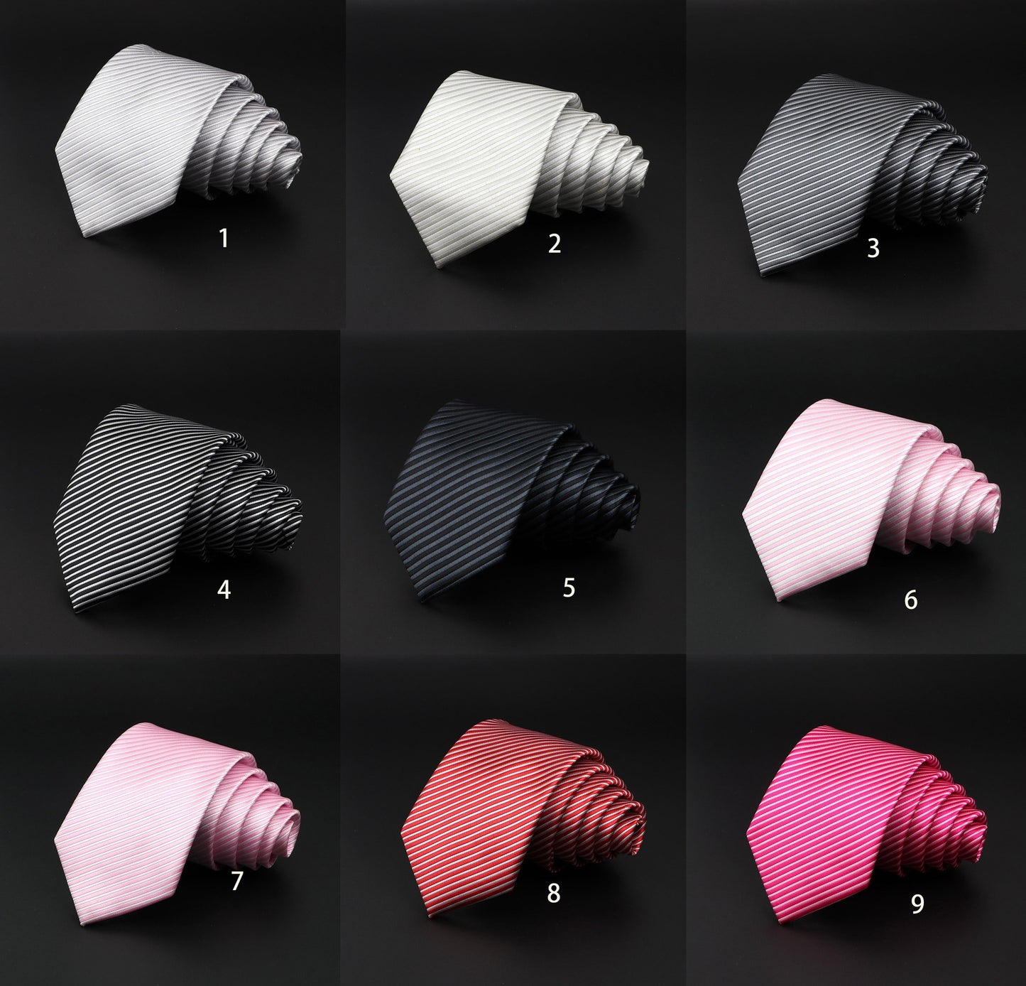 Men's Striped Tie - British Gentleman Polyester Fiber Collection - Neon North Clothing