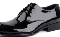Leather Wedding Shoes - Glossy Lace-up Pointed-toe Design