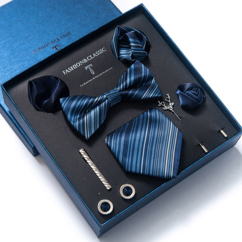 Tie 8-Piece Bow Tie and Necktie Set for Men