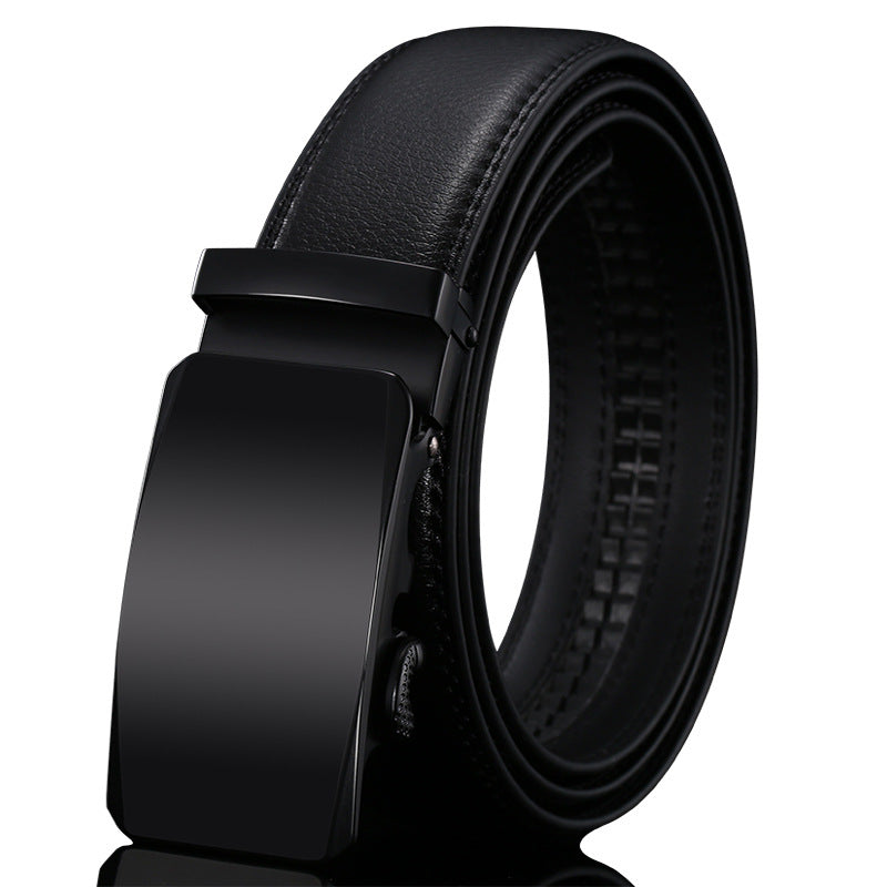 Mens Leather Belt Automatic Buckle - Genuine Leather for Comfort and Style - Neon North Clothing