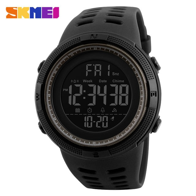 Men's Digital Military Dive Watch - 50m Waterproof Sports LED Timepiece - Neon North Clothing