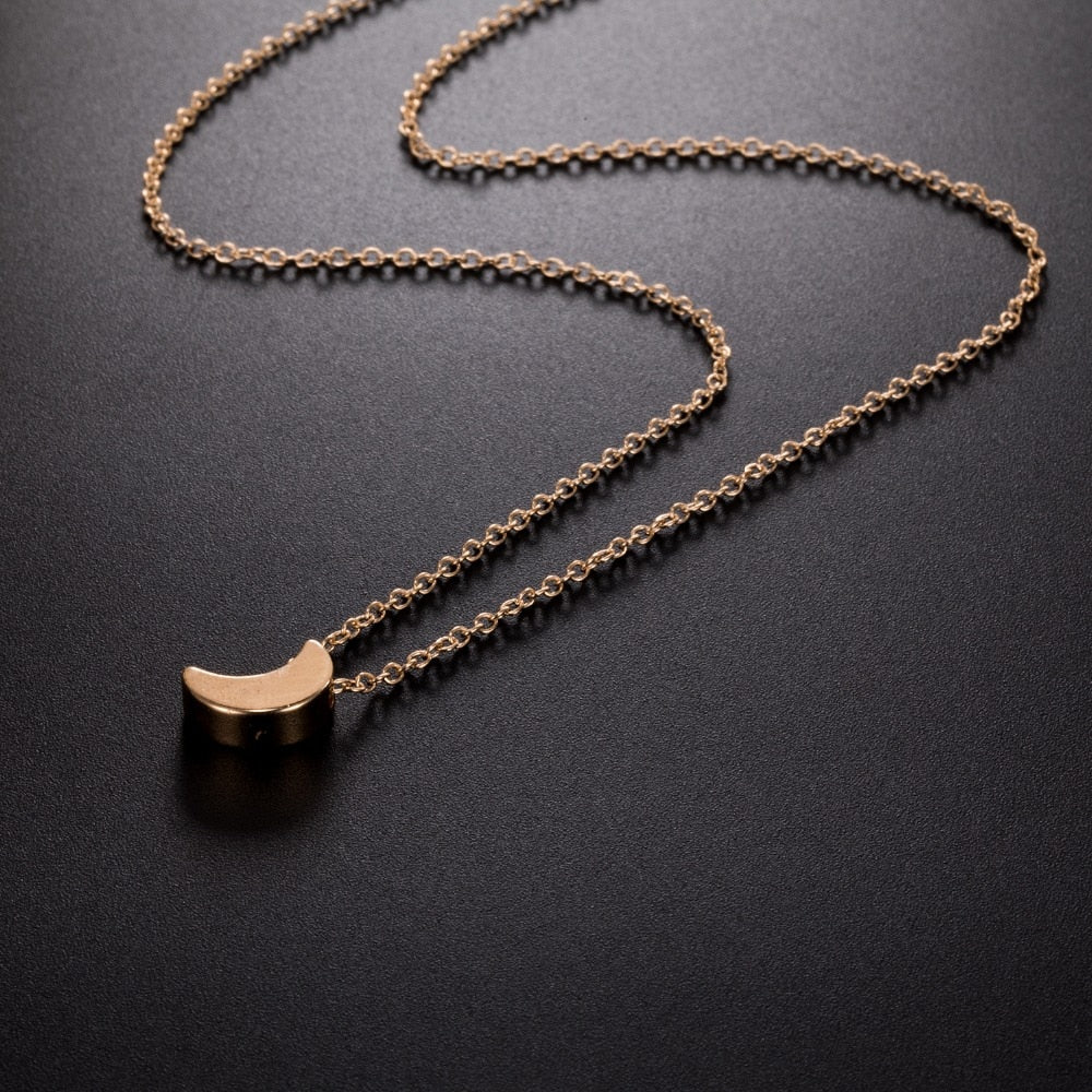 Cute Small Moon Pendant Necklace - Neon North Clothing