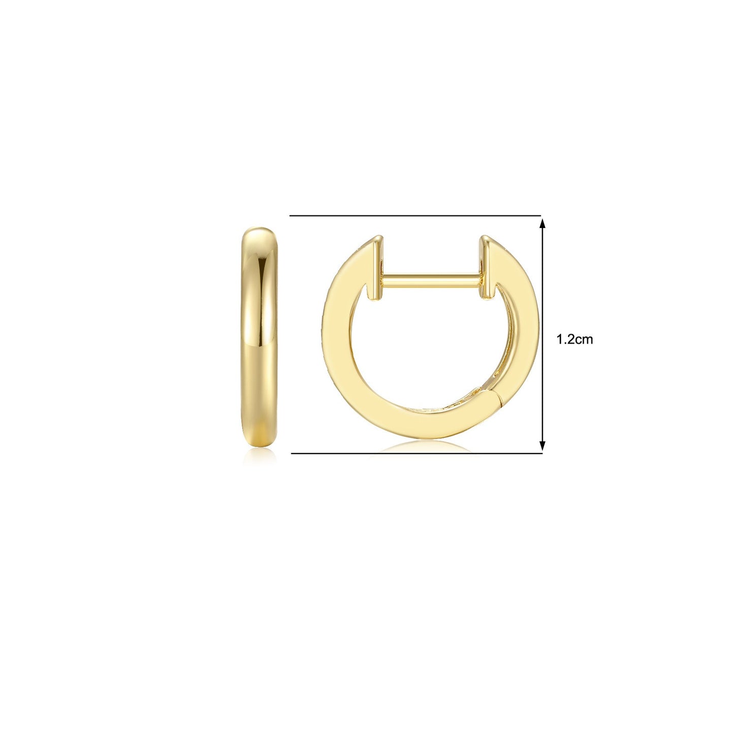 Diamond Inlaid Zircon Fried Dough Twists Circle Ear Button Earrings - Neon North Clothing