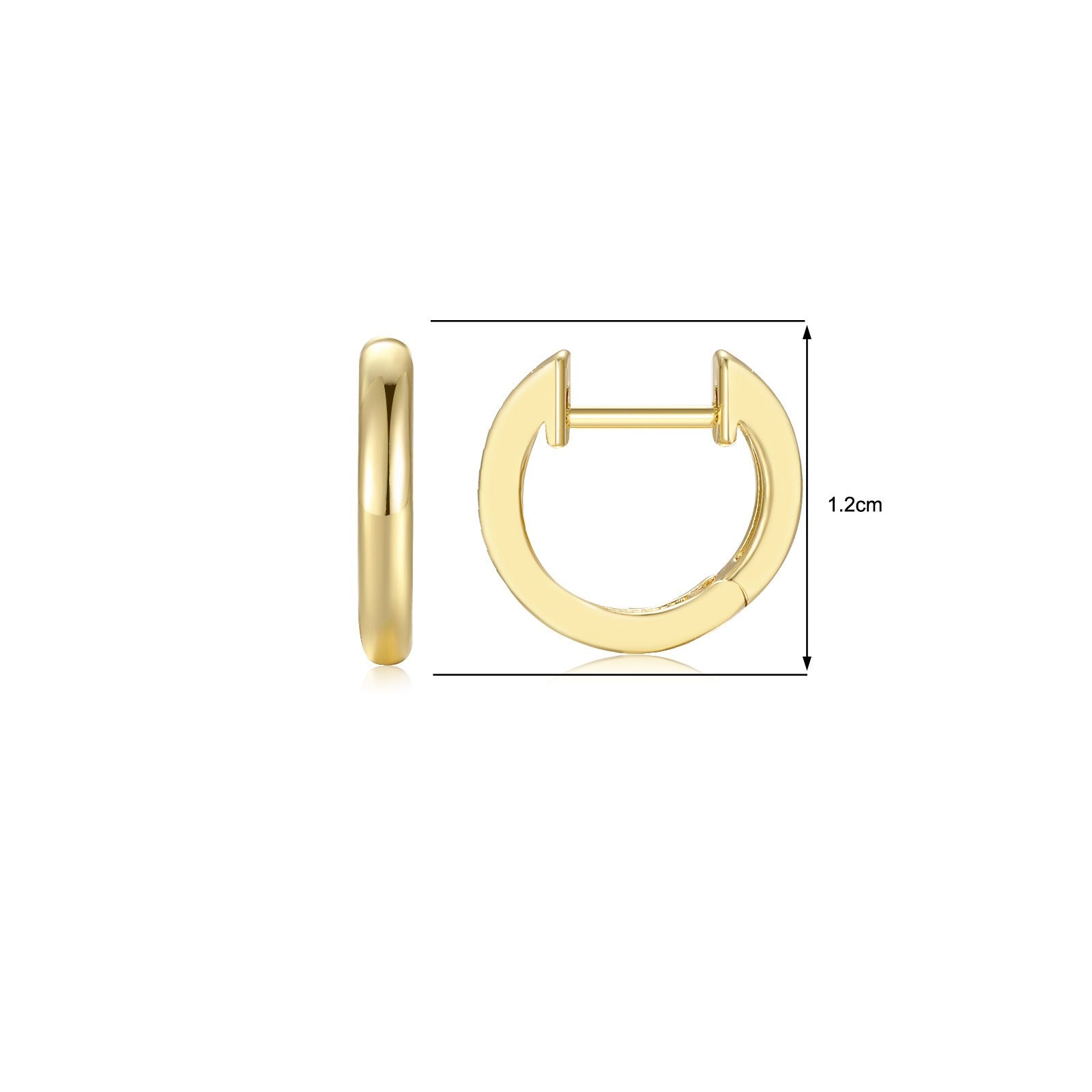 Diamond Inlaid Zircon Fried Dough Twists Circle Ear Button Earrings - Neon North Clothing