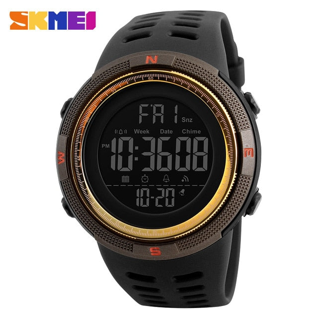 Men's Digital Military Dive Watch - 50m Waterproof Sports LED Timepiece - Neon North Clothing